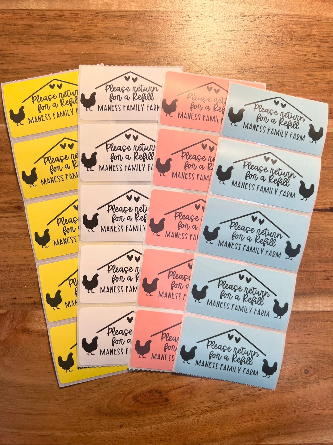 Egg Carton Labels Farm Fresh Egg Cartons Please Return for a Refill Etsy