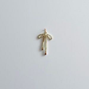 Bow Gold Plated Zinc Alloy Charm 14x18mm image 3