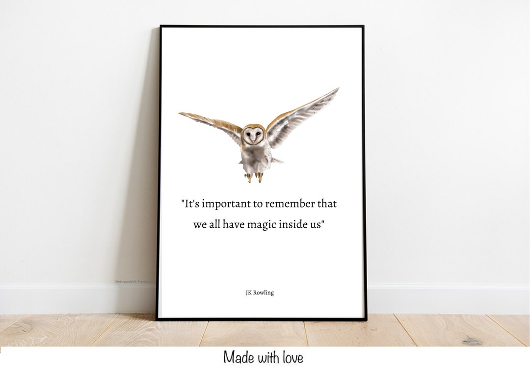 Poster Print Harry Potter Hedwig Quote Etsy