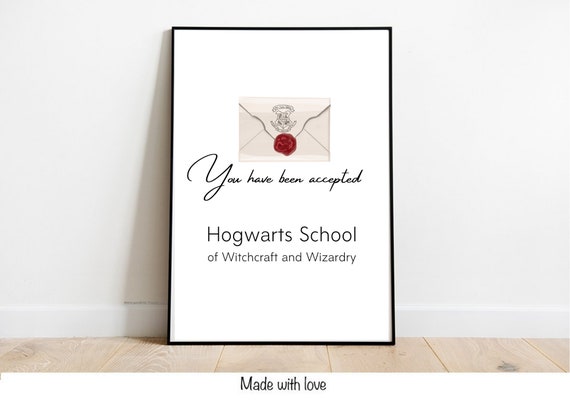 Harry Potter Poster: DIN A4 Plakat Harry Potter, Geschenk Wohnen, Dekoration, Typografie, Zauberei, Zitat, Hogwarts
