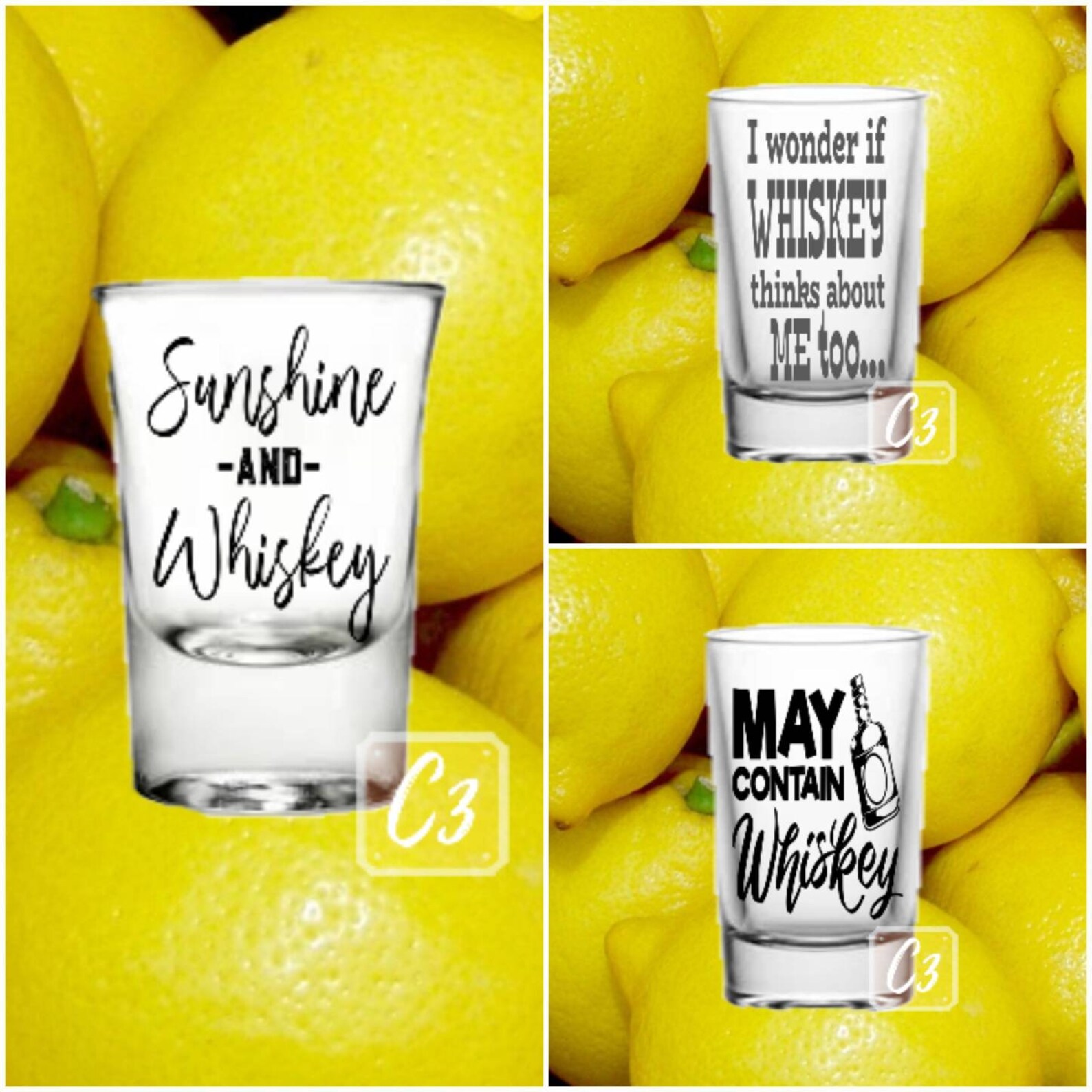 Whiskey Shot Glasses Funny Shot Glasses Vinyl Decal Glass Etsy
