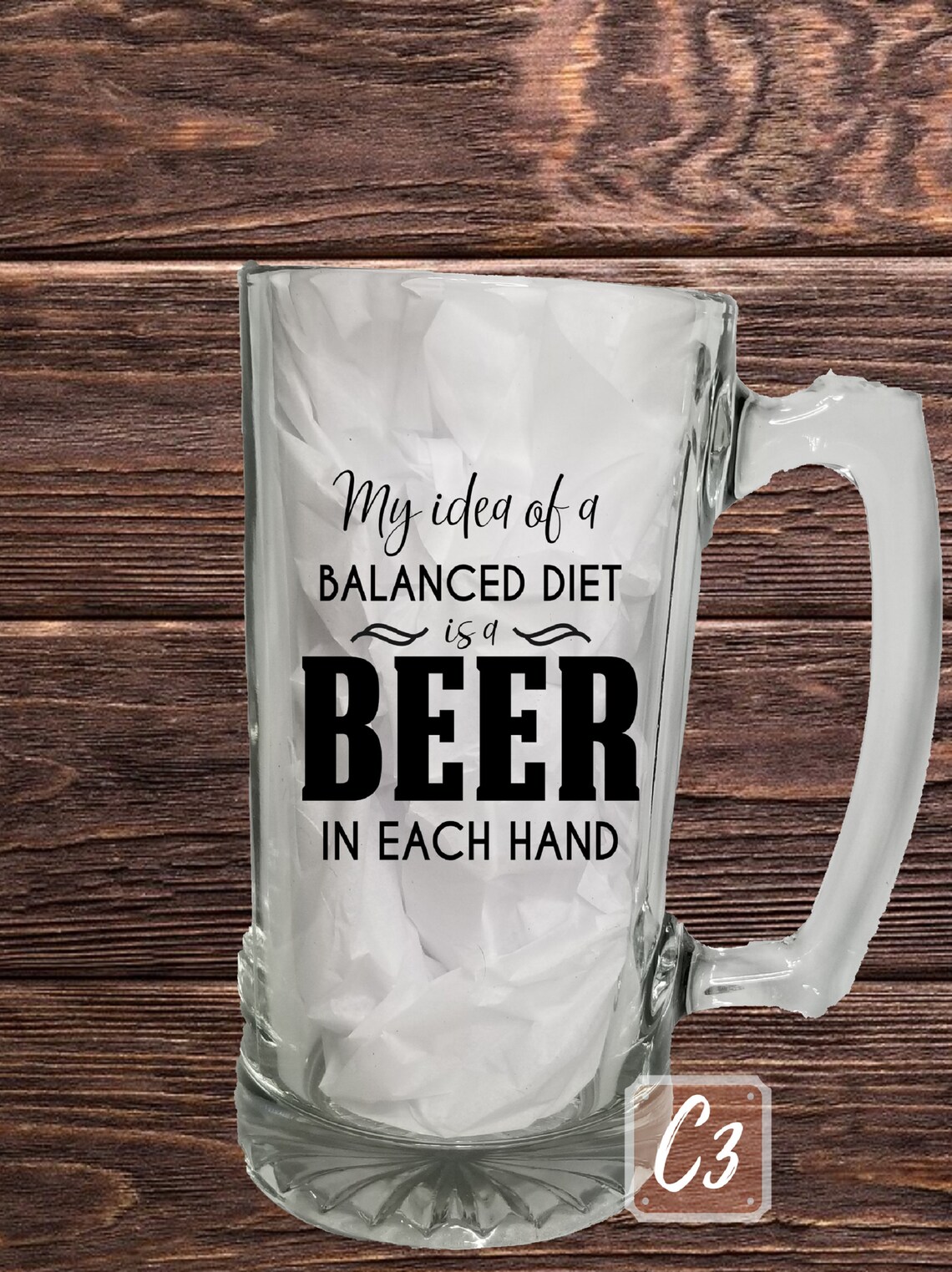 Funny Beer Quote Series/glass Custom Beer Mug/personalized - Etsy
