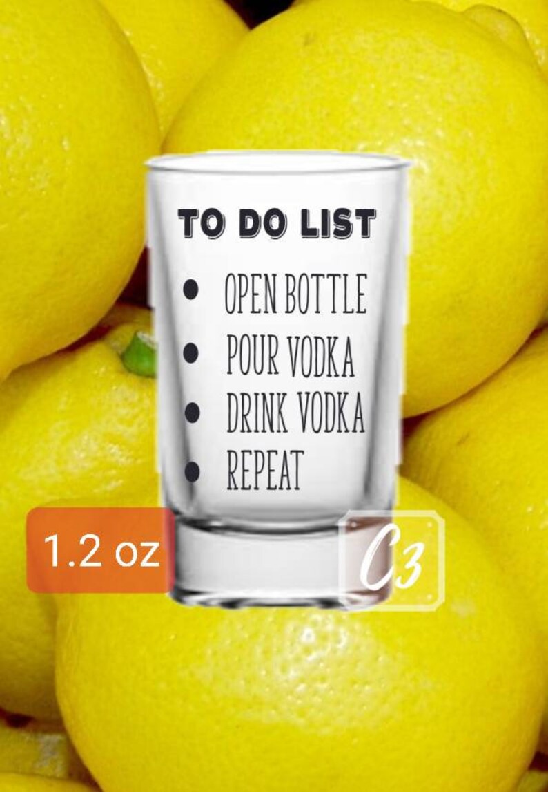 Vodka Shot Glasses Funny Shot Glasses Vinyl Decal Glass Etsy
