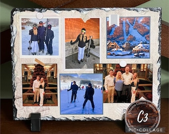 Personalized Slate Photo Collage Frame/Home Decor/Wedding Gift/Mother’s Day/Father’s Day