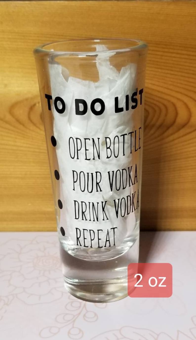 Vodka Shot Glasses Funny Shot Glasses Vinyl Decal Glass Etsy