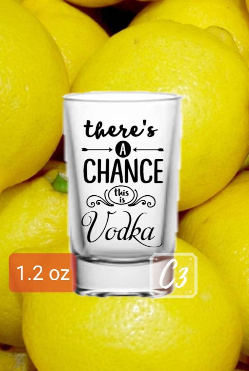 Vodka Shot Glasses Funny Shot Glasses Vinyl Decal Glass Etsy