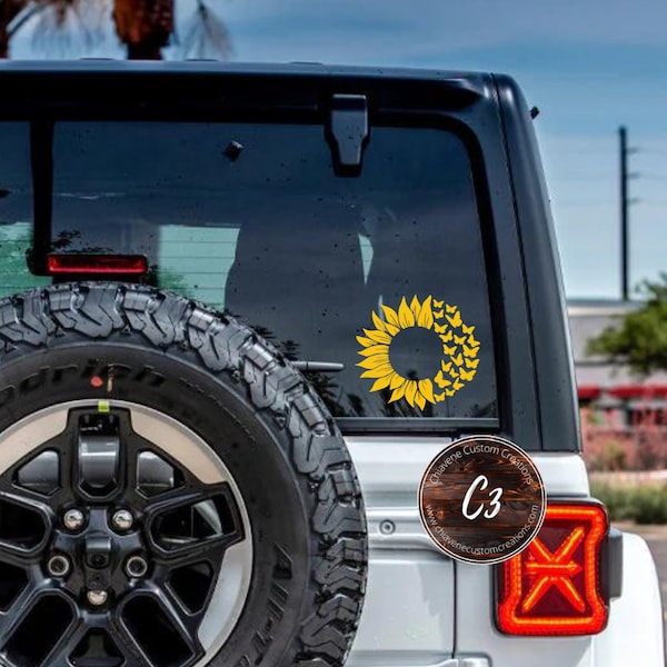 Sunflower Butterfly Etsy