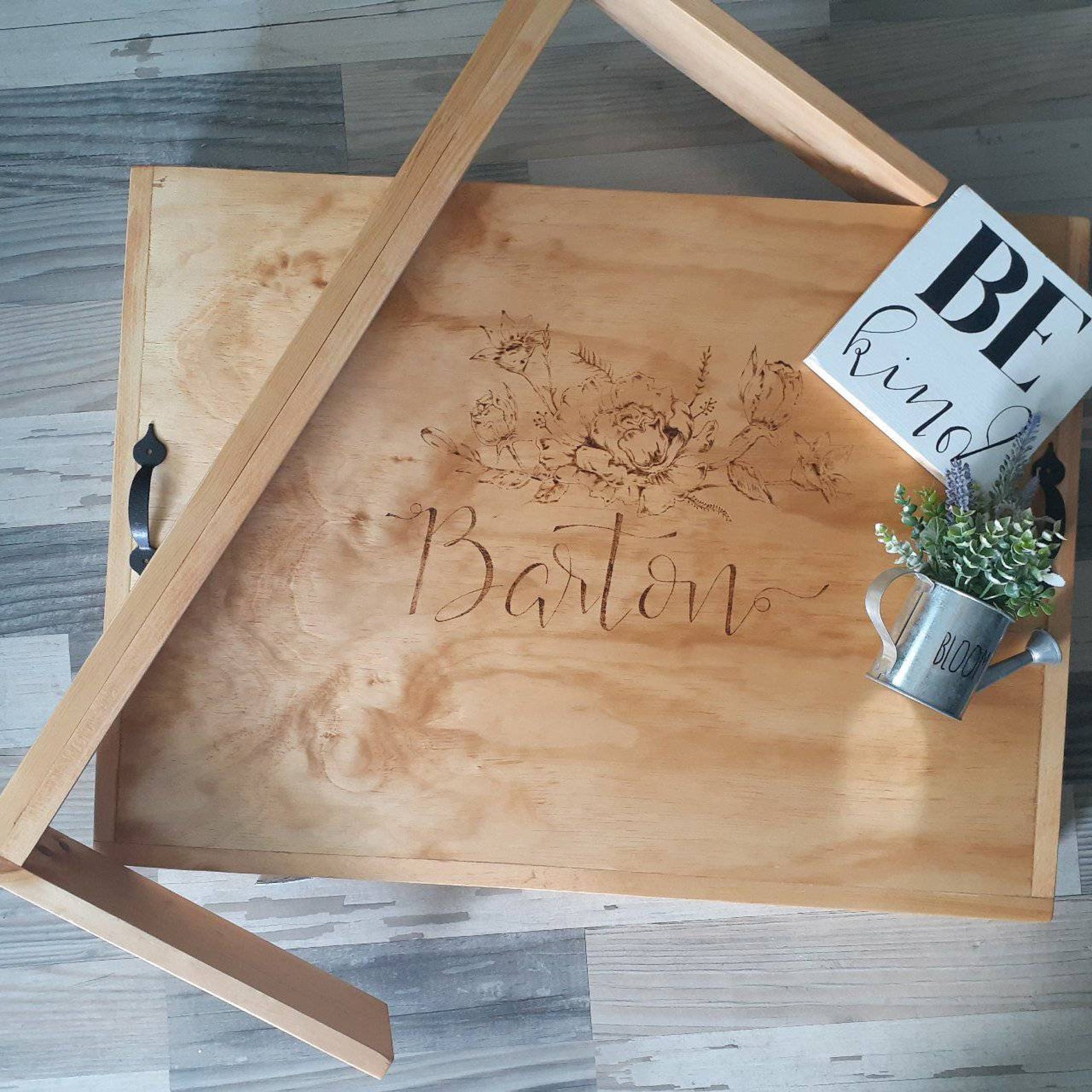 Personalized Stove Cover Tray. Decorative Wood Dough Board. Etsy