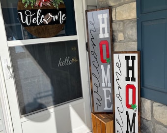 Letrero de bienvenida a casa de fútbol de Ohio, letrero artístico para exteriores, letrero estatal, regalo del Día del Padre, regalo personalizado, letrero deportivo vertical para porche