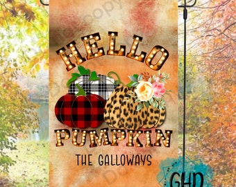 Welcome Fall Pumpkin Garden Flag Double Sided Yard - Etsy