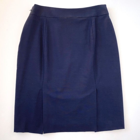 banana republic navy pencil skirt