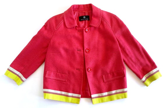 Rena Lange Silk Jacket Red Designer Jacket Coral Gem