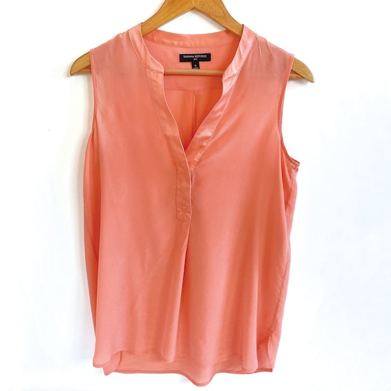 Banana Republic Silk Tank Blouse | Silk Tank | Tan