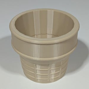 Pair (2) Ben & Jerry's Pint Ice Cream Koozies (3D Printed)Coozie, Cozy, Holder, Reusable, Sleeve, Stack-able Beige
