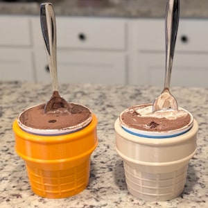 Pair (2) Ben & Jerry's Pint Ice Cream Koozies (3D Printed)Coozie, Cozy, Holder, Reusable, Sleeve, Stack-able image 1