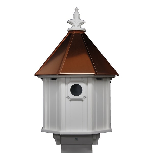 Blue Bird Song Bird House Copper Roof Cellular PVC Body Made in the USA