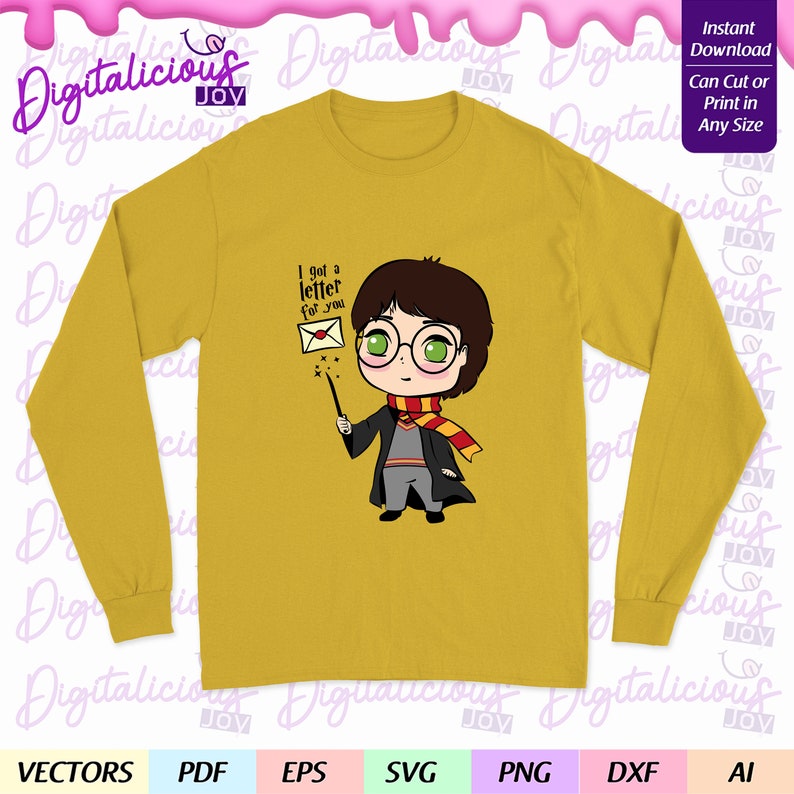 Download Bundle cute harry potter chibi vector dxf svg clipart | Etsy
