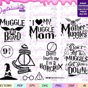 Citas Harry p Style, svg, dxf, eps, pdf, para cricut, silueta y plotter, horrocrux, muggles, reliquias de la muerte