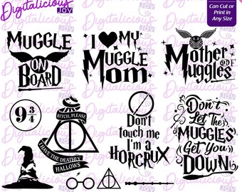 Citas Harry p Style, svg, dxf, eps, pdf, para cricut, silueta y plotter, horrocrux, muggles, reliquias de la muerte