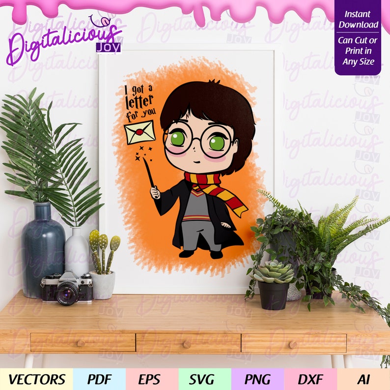 Download Bundle cute harry potter chibi vector dxf svg clipart | Etsy