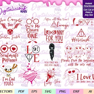 san valentín svg magos magos y brujas citas, paquete, amor, amistad, cricut