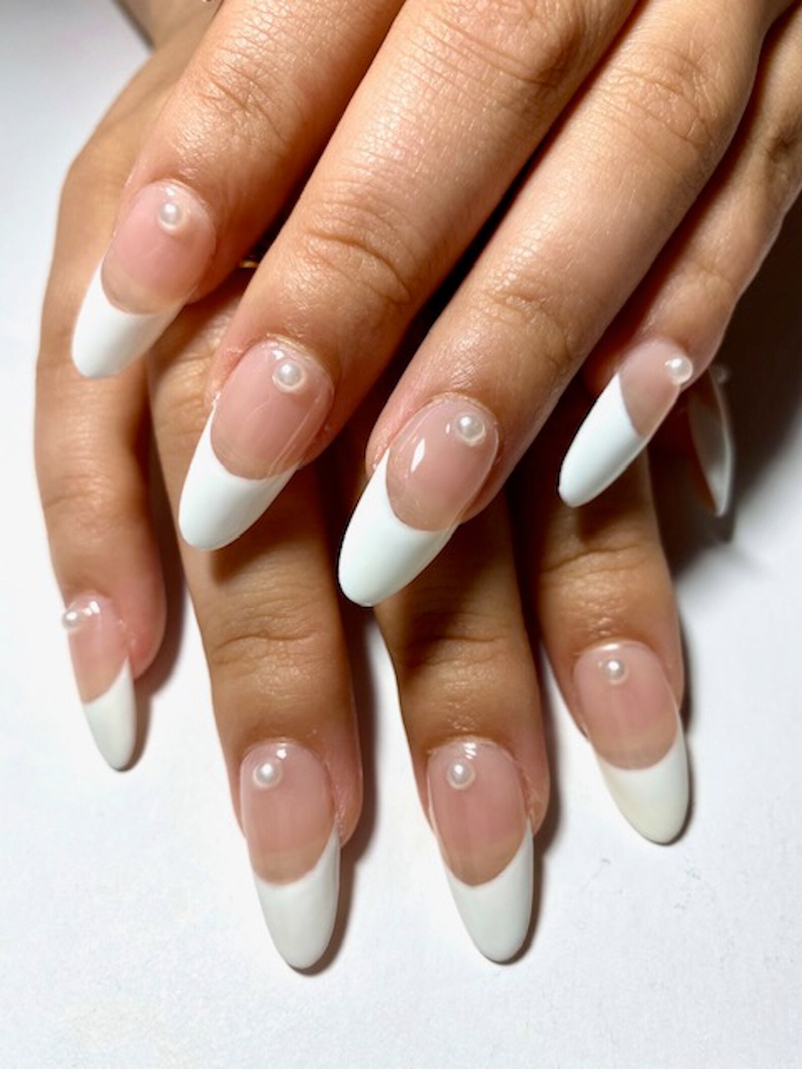 Pearly Whites Press on Nails French Tip Nails White Press Etsy