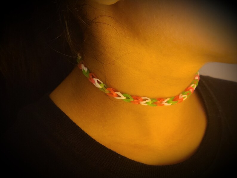 Rubber Band personalized choker Etsy