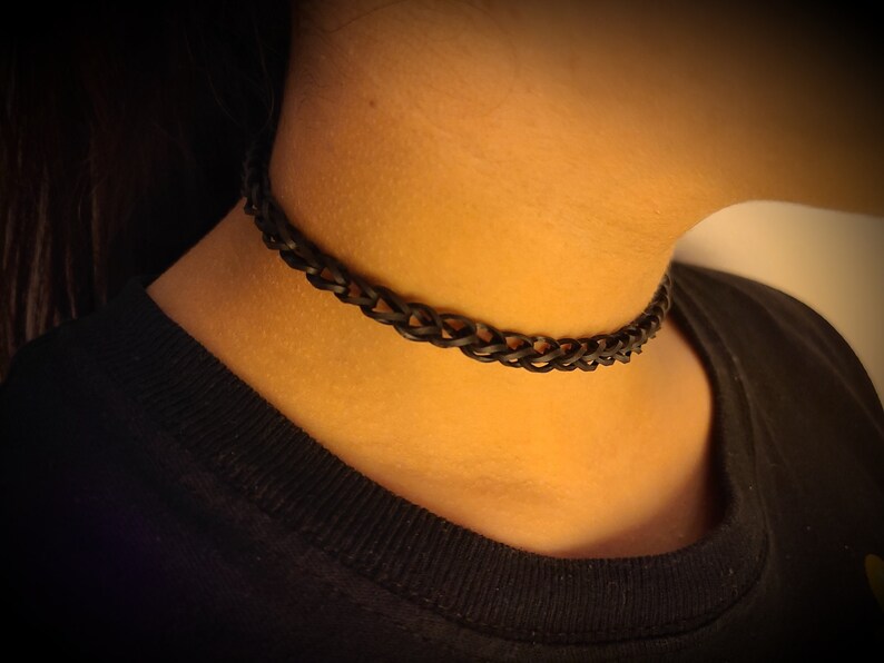 Rubber Band personalized choker Etsy