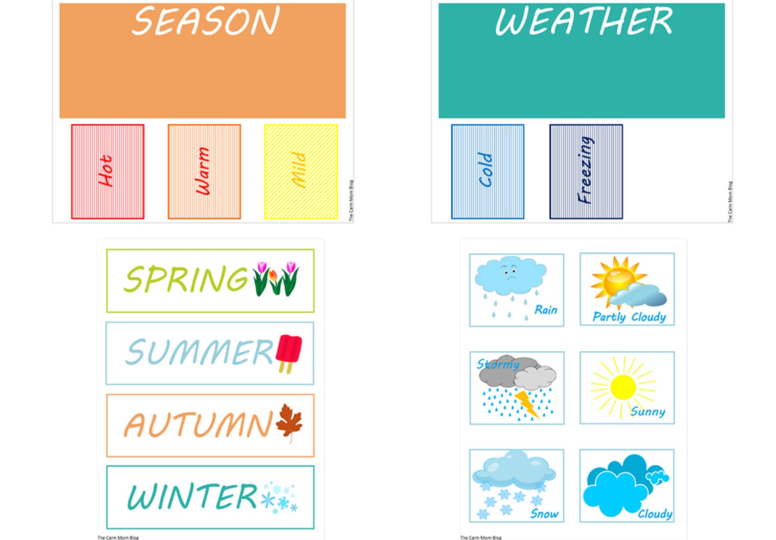 Printable Daily Children's Calendar, Instant Download - Etsy