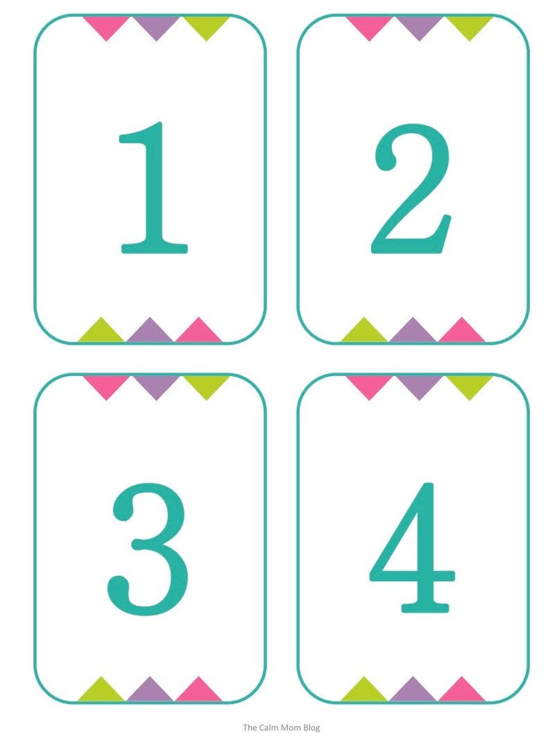 Printable Number Cards 1-100 Instant Download - Etsy