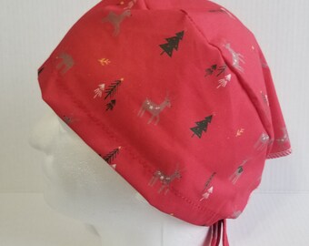 Reindeer Scrub Cap