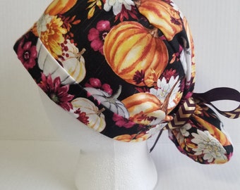 Fall Floral Ponytail Hat