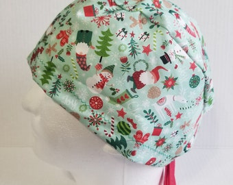 Christmas Scrub Cap