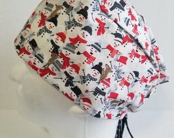 Snowman and Friends Scrub Cap