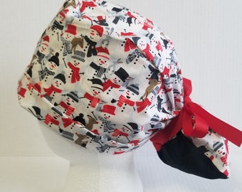 Snowman and Friends Pony Tail Hat
