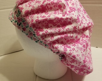 Pink Flowers Bouffant