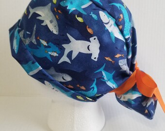 Happy Sharks Ponytail Hat