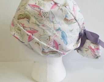 Whales Ponytail Hat