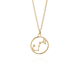 Gold Scorpio Astrology Necklace