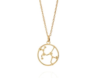Gold Sagittarius Astrology Necklace