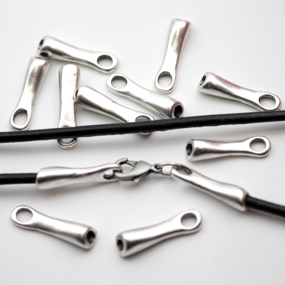 Bulk 10 Leather End Caps Cord End Caps Cords Edge Leather Etsy