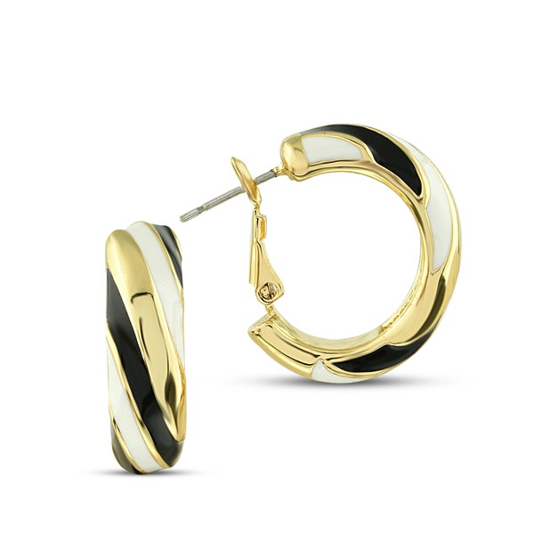 Kathy Hoop Earrings in Zebra main image 1