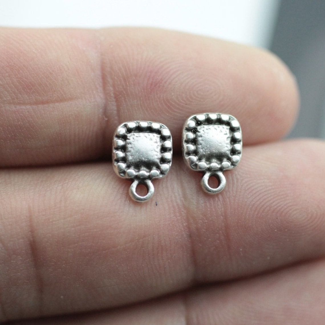 Earring Findings Ear Posts With Loop Earring Components Etsy