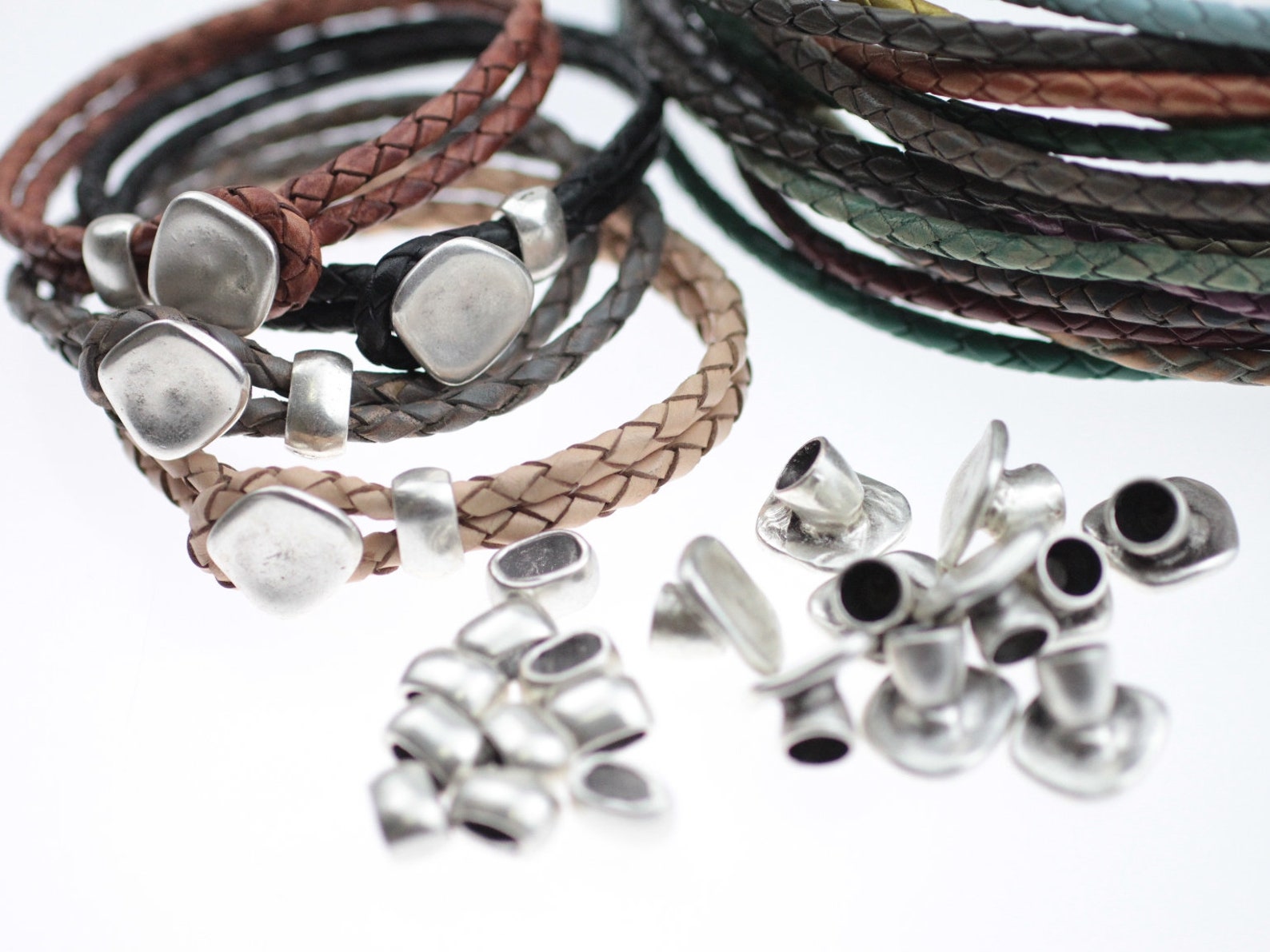 Button Clasp Set for 4 mm Leather Bracelets Clasp for Etsy