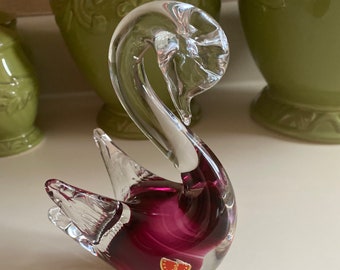 Murano Blown Glass Swan by Licio Zanetti - Murano - Mid Last