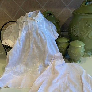 Beautiful Vintage Hand Made Infant Dress with under slip