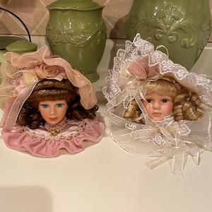 Set of Victorian Girl Porcelain Ornaments