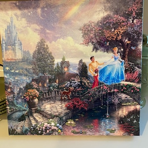 Thomas Kinkade Painter of Light Canvas Print - Disney - Cinderella