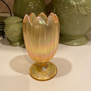 Fenton Gold Pearl Vintage Vase