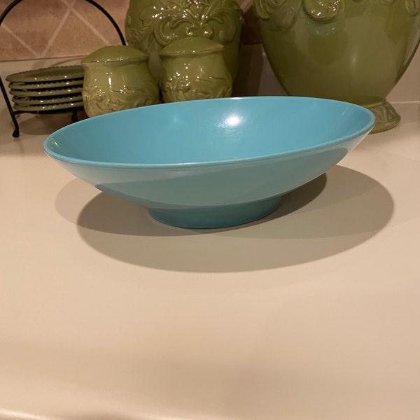 Pinnacle Ware Melmac Bowl - Turquoise vintage